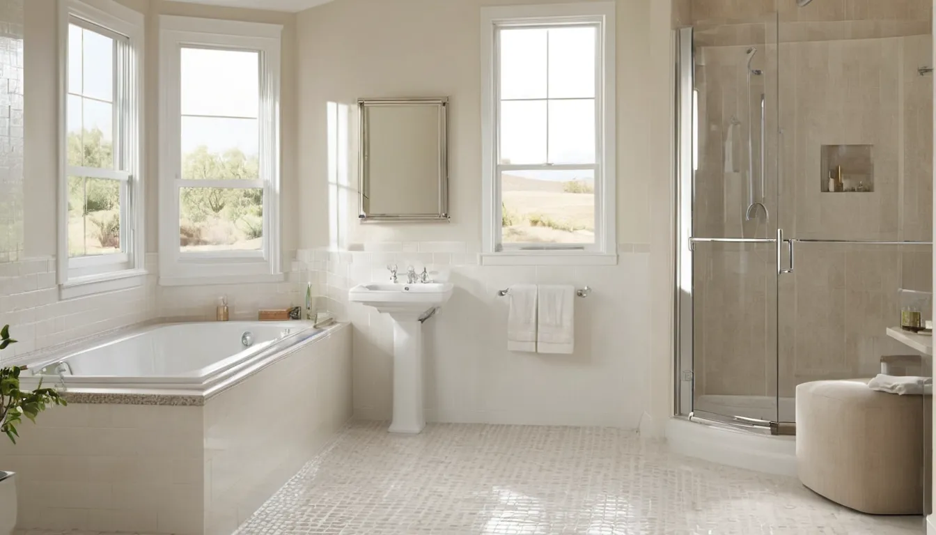 Smiling older homeowner stepping into a walk-in tub with a provider nearby in a Camden home